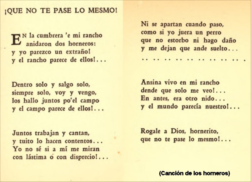 Canción de los horneros